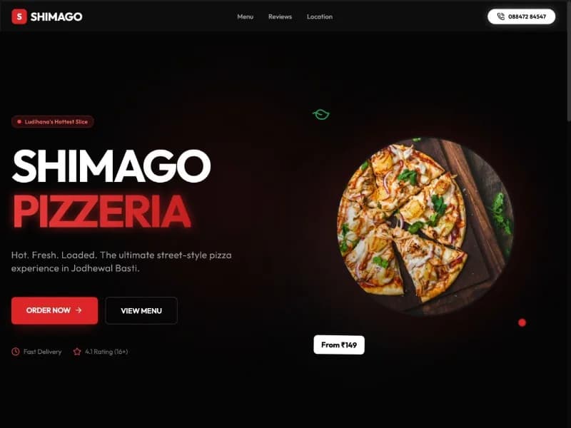 Shimago Pizzeria Site