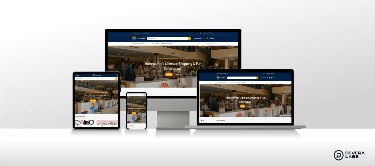 Site Web Costa Mall project work sample