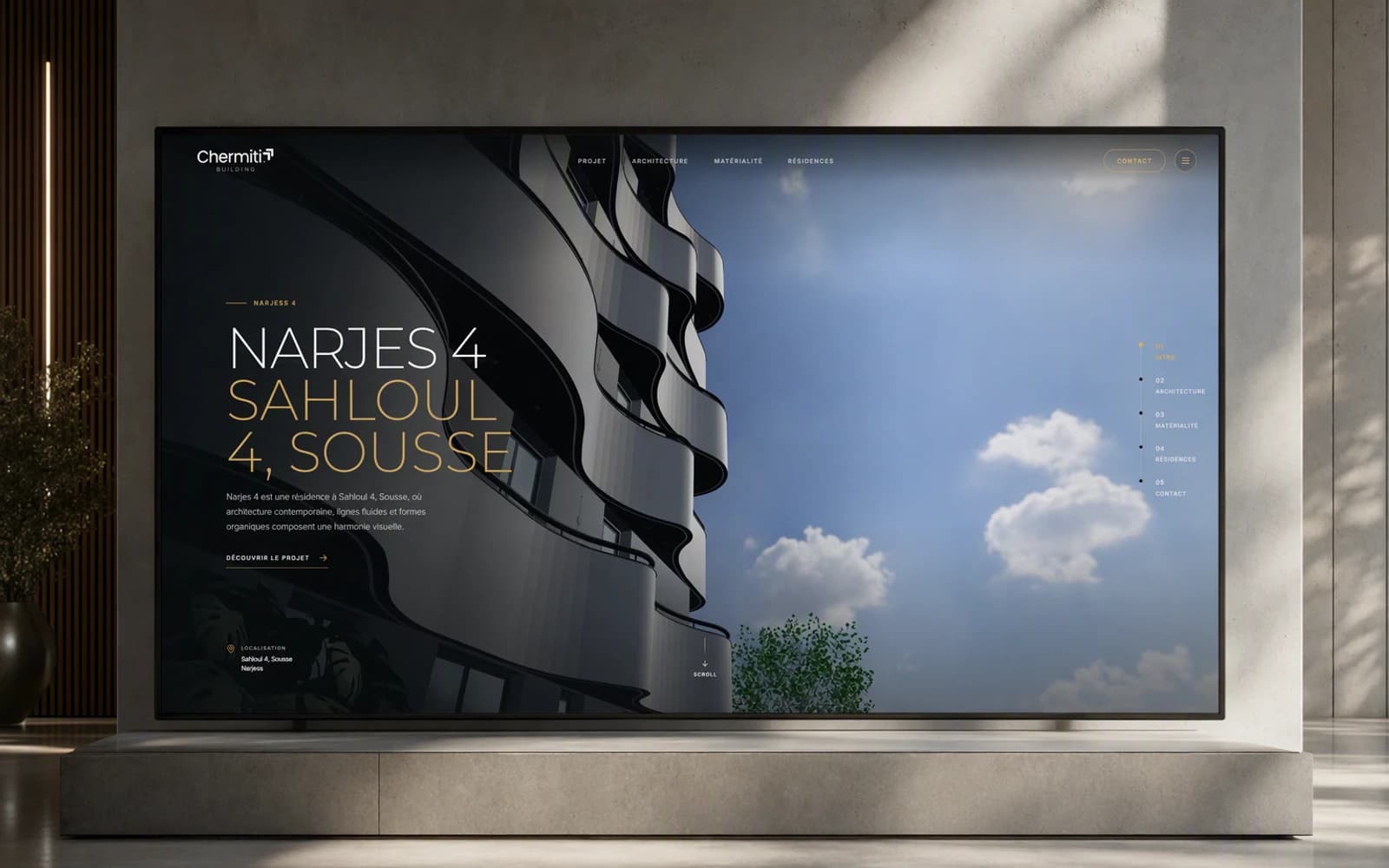 Chermiti Building Website interface